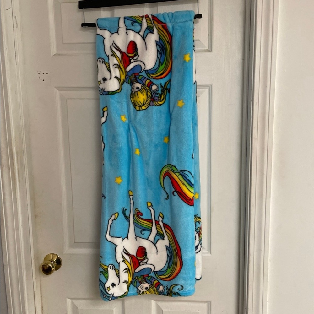 Rainbow Brite plush throw blanket